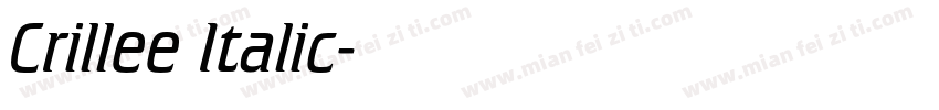 Crillee Italic字体转换
